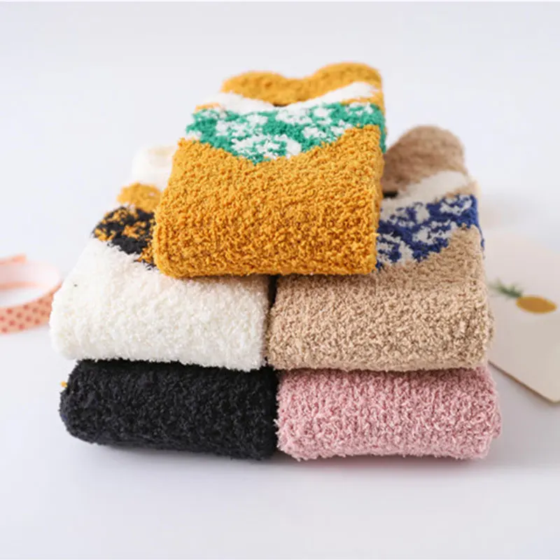 

Толстые милые носки, чулочно-носочные изделия, милые, маленькие, свежие, пушистые, милые, Мультяшные, удобные, коралловые бархатные носки, 1 п...