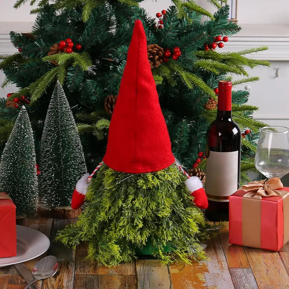 

Light-up Decoration Enchanting Christmas Gnome Doll Glowing Ornament Realistic Artificial Tree Branch Cute for Festive for Room