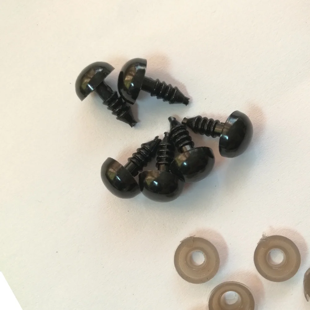 Швейные пуговицы черные пластиковые кукольные глаза безопасные медведя Тедди