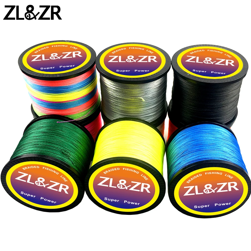 ZL&ZR 500m Wear-resistant Lure Fishing Line 4X Braided PE Multifilament Super Strong Professional Fishing Line Fishing Tackle