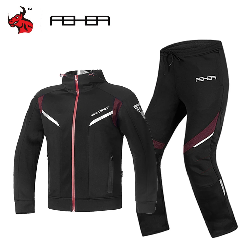 FEHER Waterproof Motorcycle Set Coldproof Racing Cycling Protective Jacket Anti-drop Motorcycle Jacket Motorcycle Pants