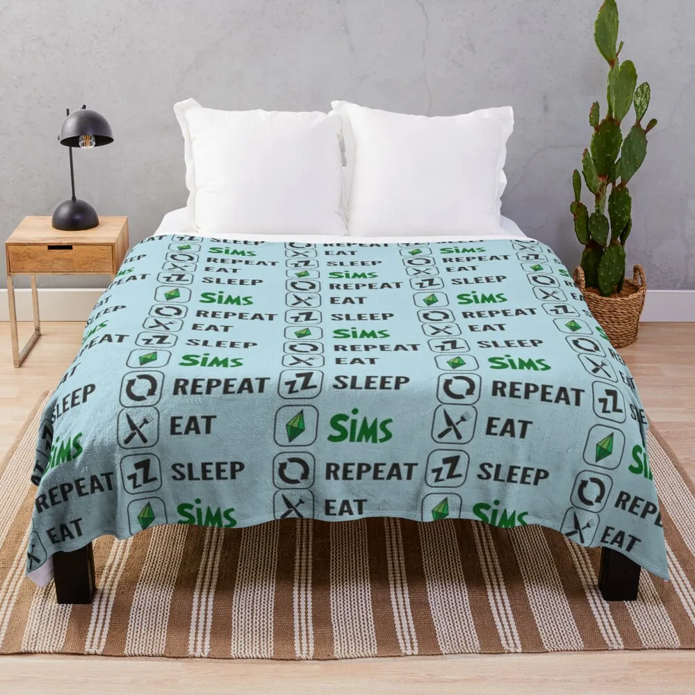 

Eat Sleep Sims RepeatThe Sims Throw Blanket Travel Blanket