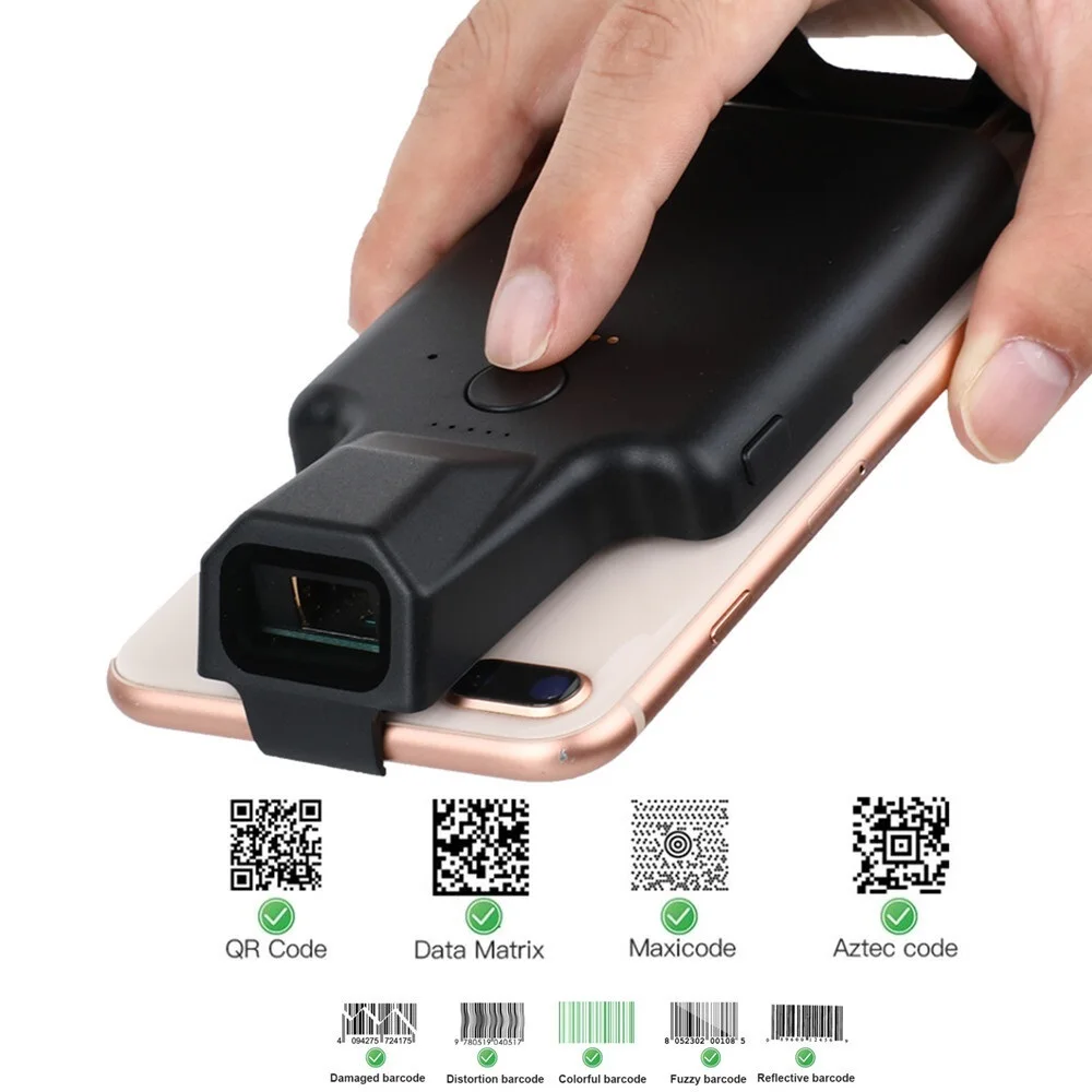 

Сканер штрих-кода 2D, Bluetooth, с задней застежкой