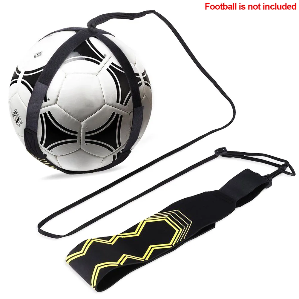 

Practice Football Strap Control Skills Adjustable Tool Neoprene Hand-free Elastic Training Aid Kick Ball Durable Soccer Trainer
