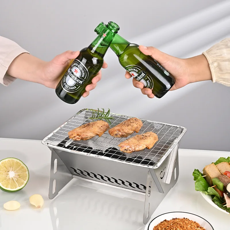 1 шт. складной гриль из нержавеющей стали для дома