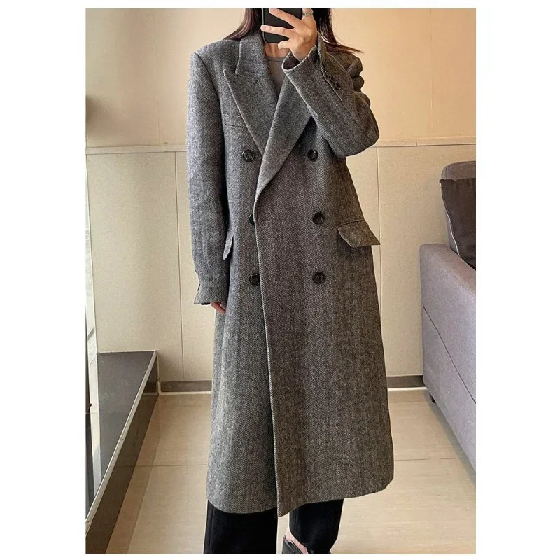 Новый минималистичный H-образный классический двухрядный толстый жаккардовый