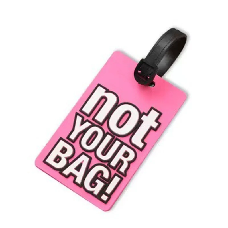 

PVC Soft Luggage Tag Personalized Boarding Tag Aircraft Luggage Tag Don't Touch 1 Pcs travel accessories voyage accessoire