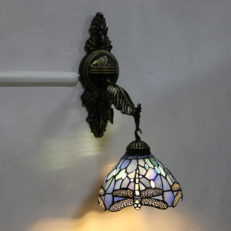 AOSONG Настенный Светильник Тиффани светодиодный винтажный креативный цветной