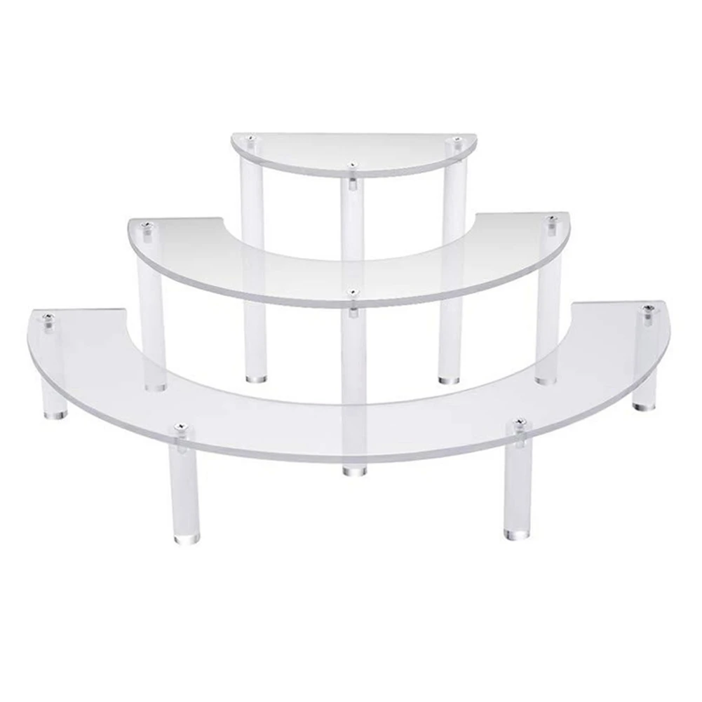 

Transparent Removable Acrylic Cake Display Stand for Party Round Cupcake Holder Bakeware Wedding Birthday Party Decoration