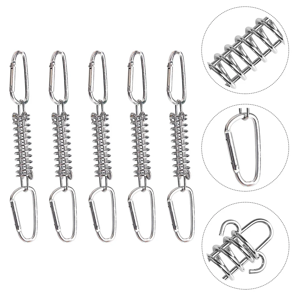 

1 Set Steel Tent Rope Tensioner Camping Pegs Windproof Spring Tent Buckle
