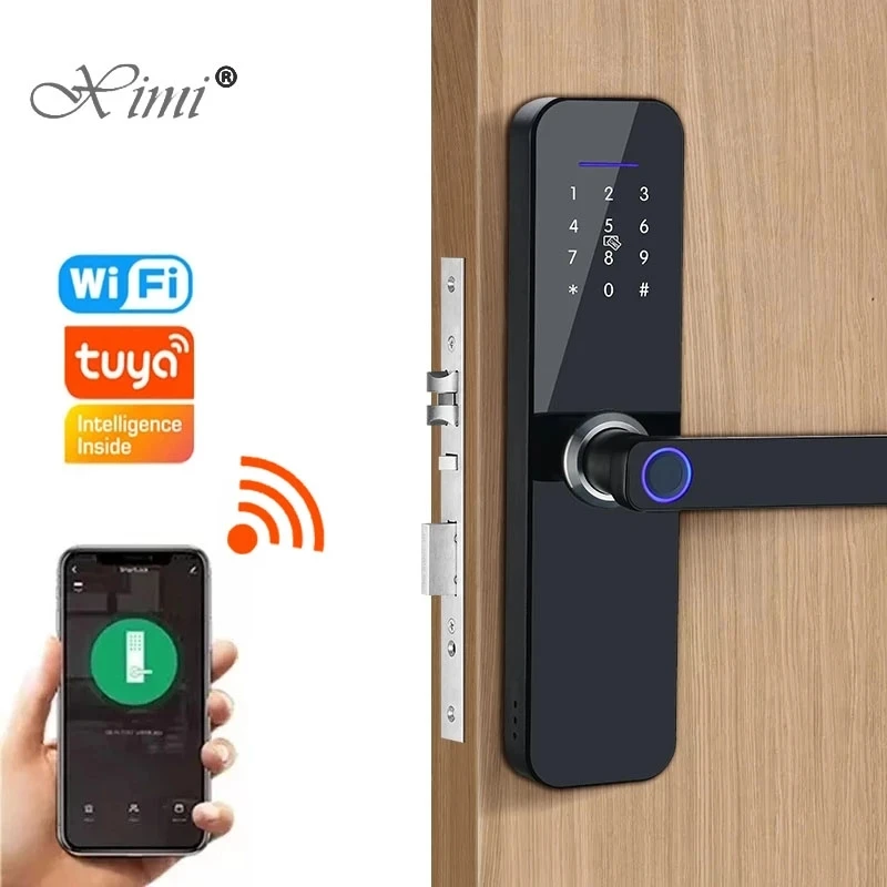 Умный дверной замок электронный с Wi-Fi и приложением Tuya безопасный биометрический