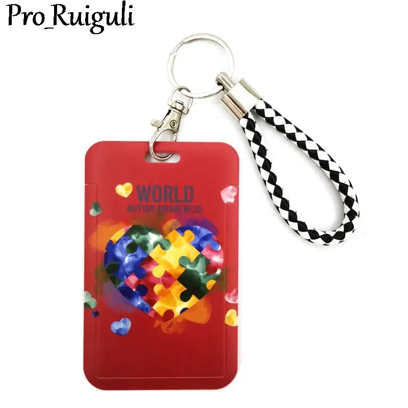 

Autism pattern gules Art Cartoon Anime Fashion Lanyards Bus ID Name Work Card Holder Accessories Decorations Kids Gifts