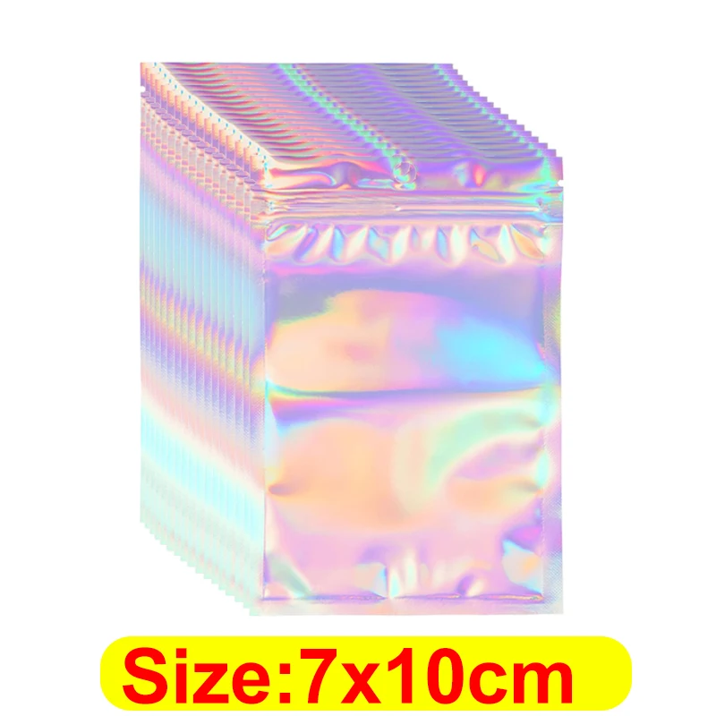 

Лазерные радужные пакеты для хранения 50/10 шт