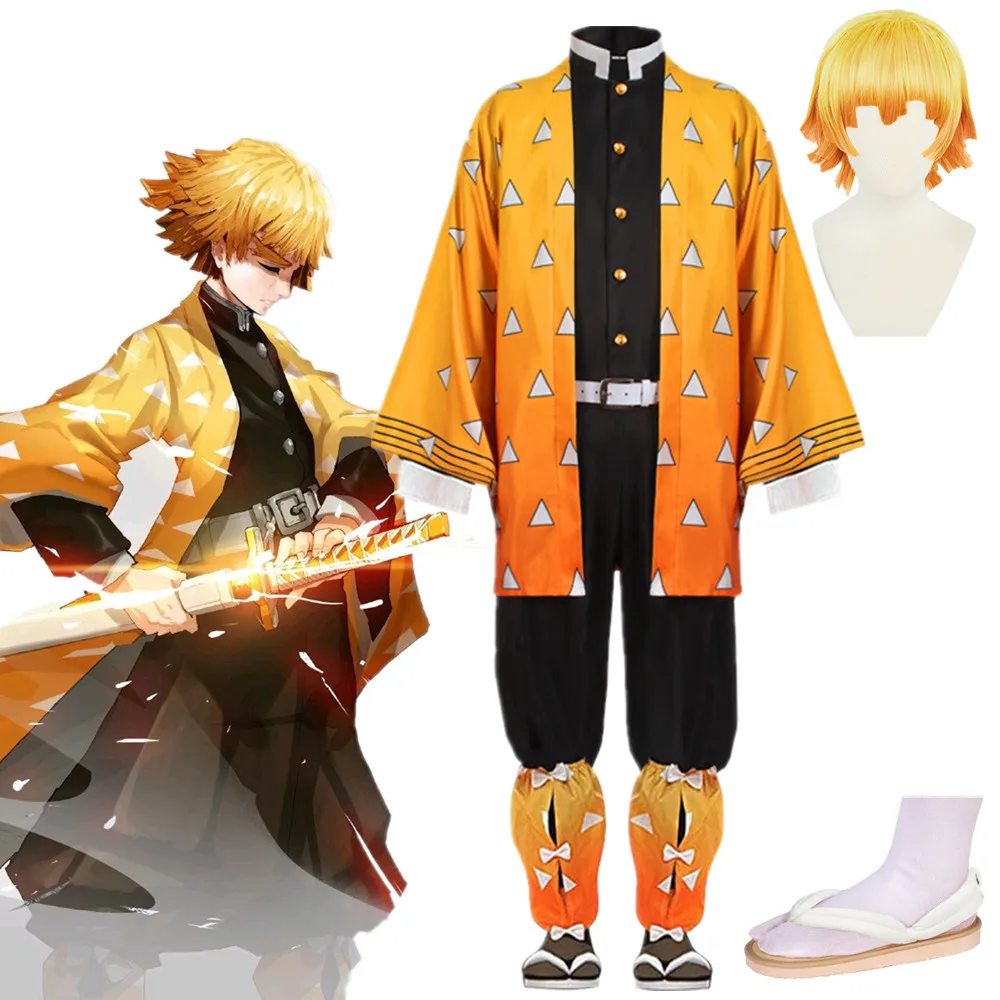 

Костюм для косплея агатсума из аниме «Зеницу», Косплей Костюм-кимоно из аниме «no Yaiba Kisatsutai», Карнавальная одежда на Хэллоуин