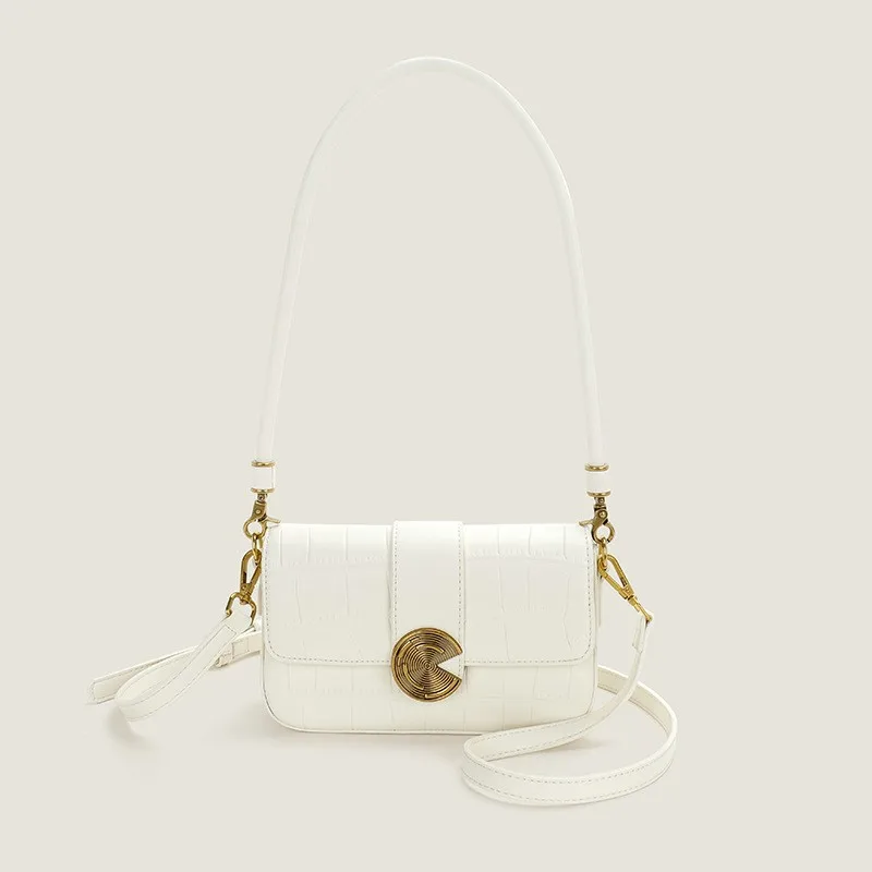 Модная роскошная сумка на плечо однотонная маленькая из искусственной кожи