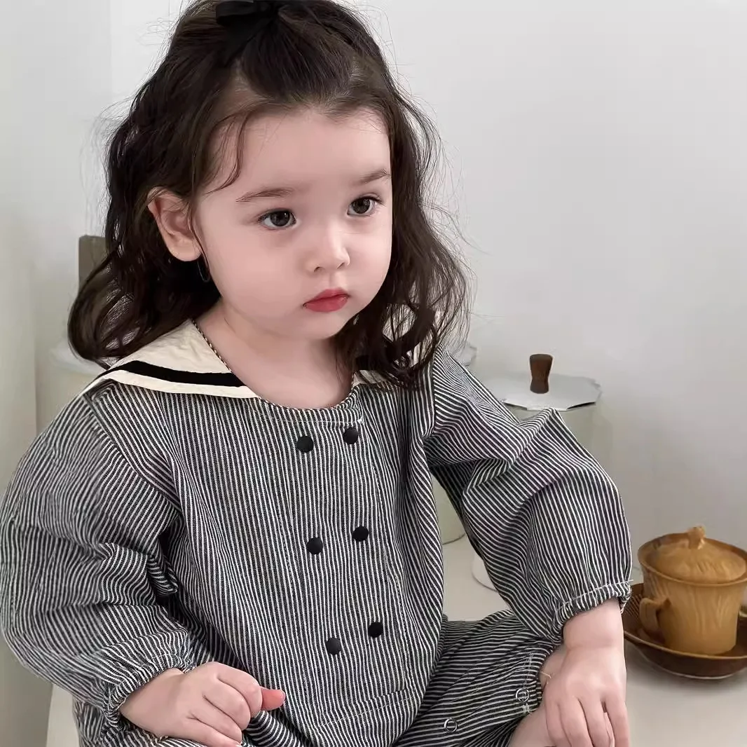 Новинка Осень 2024 комбинезон для девочек детская одежда в Корейском стиле детские