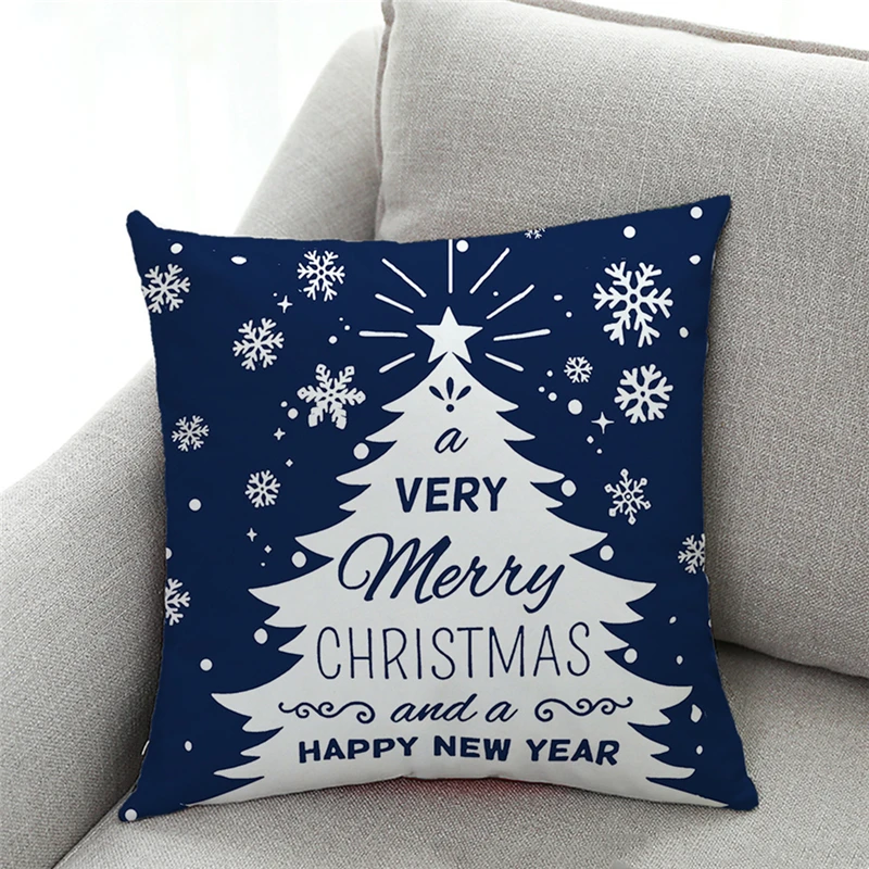 

1pc Christmas Series Super Soft Velvet Pillow Cover Sofa Cushion Household Pillow Christmas Home Winter Holiday Decoration