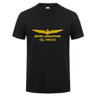 Футболка Goldwing GL1800, топы, Хлопковая мужская футболка с коротким рукавом, мотоциклетная футболка с золотым крылом, Мужская футболка