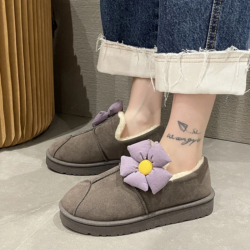 

Женские сапоги на плоской подошве, зимняя обувь на платформе, сапоги с круглым носком, Женские Австралийские низкие сапоги, женские резинов...