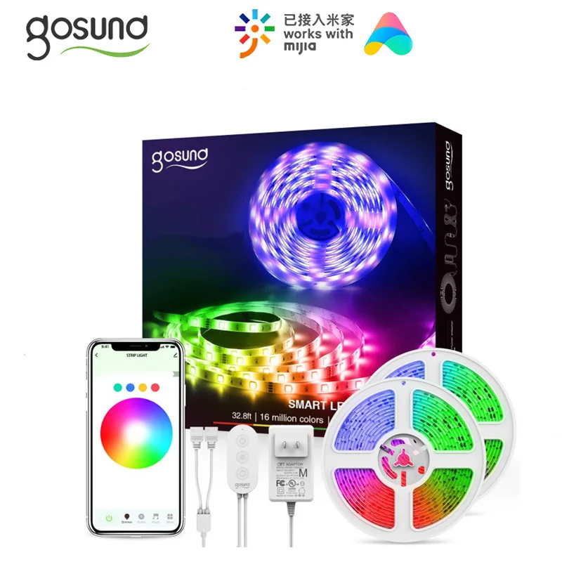 Gosund RGB Strip Intelligent Light Band Colorful Lamb LED max Extention to 10M 16 Million Work for Mijia app