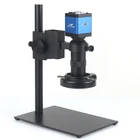 Набор камер для микроскопа HDMI, HD 13MP 60FS HDMI VGA, промышленный микроскоп, камера с креплением 130X C, 56 светодиосветодиодный, кольцесветильник лампа