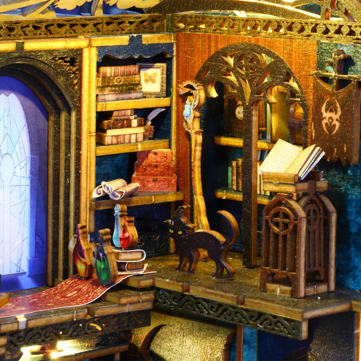 Набор для книжного шкафа детский дом мини Сборная модель конструкция DIY 3D пазлов