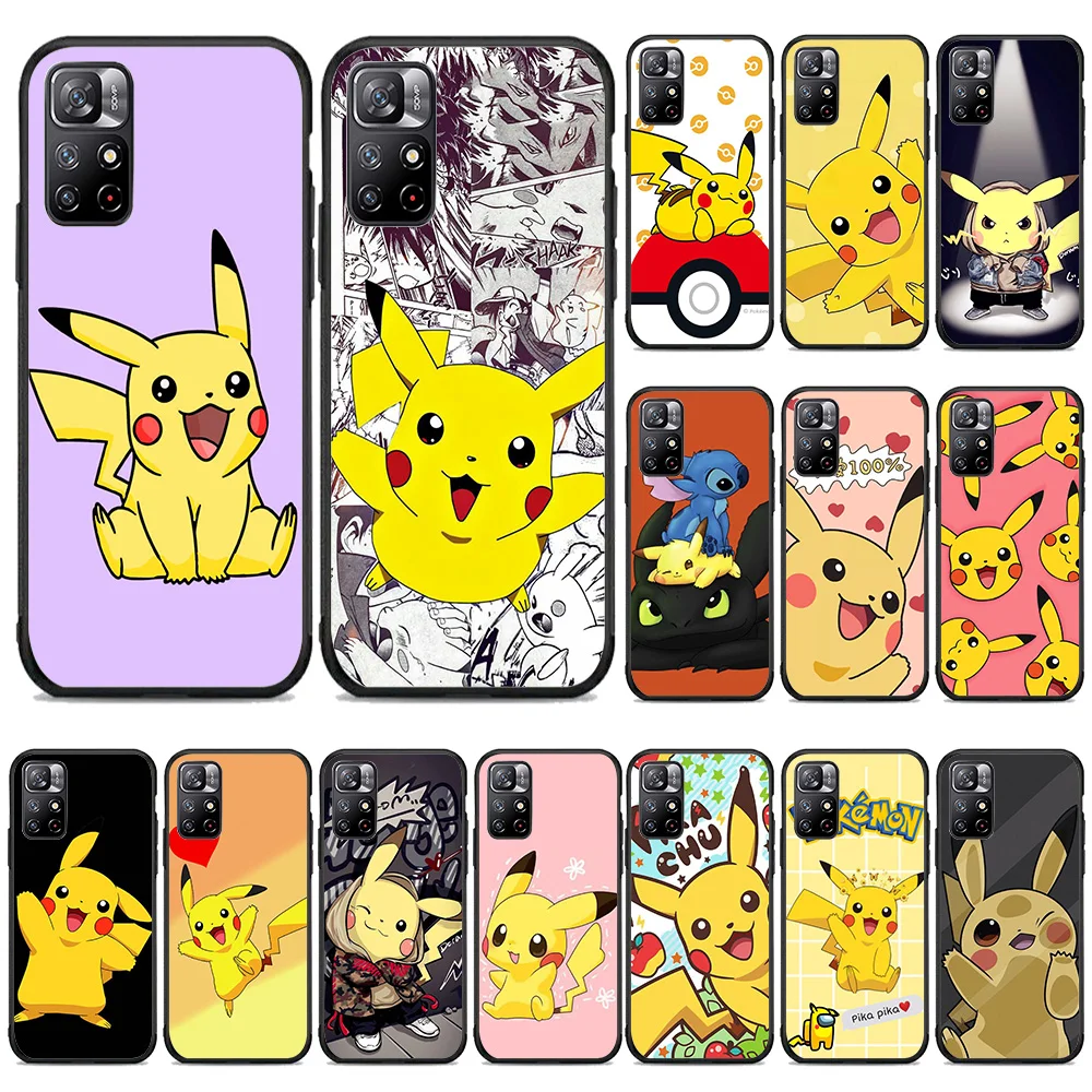 Черный чехол B-40 Пикачу для OPPO A37 A36 A15 A54S A12S A57 A11K A54 A53 A15S A52 A55 A12 A58 A12E 5G