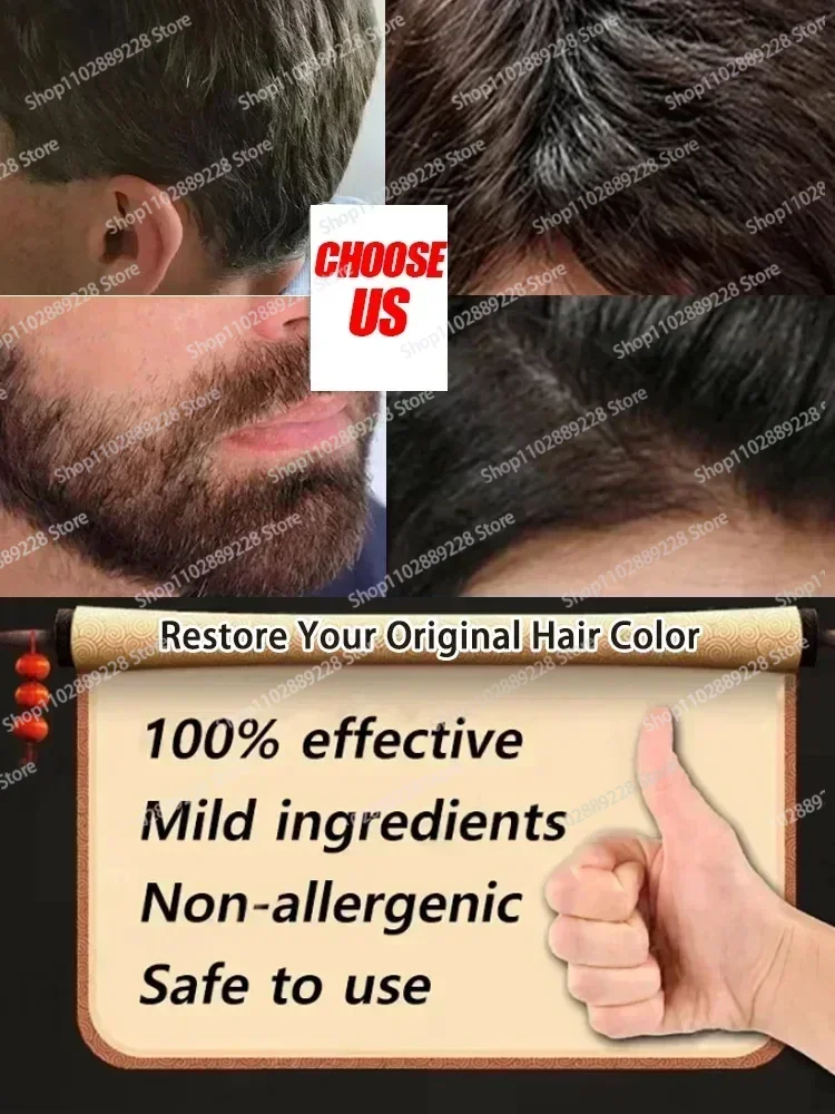 Натуральная Сыворотка против седых волос-восстанавливает белые и затемняющие