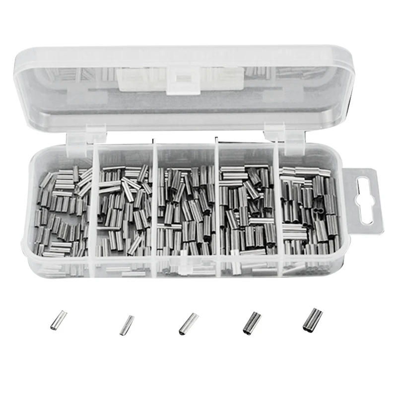 

Double Barrel Crimping Sleeves Fishing Line Wire Leader Round Copper Tube Connectors Mixed Copper Tubes