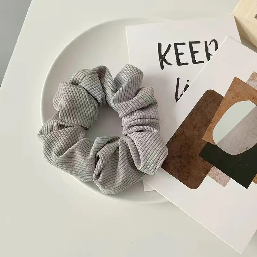 

2022 New Knitted Hair Scrunchie Headband For Women Color Velvet Elastic Hair Bands Rings Girls Hair Accessories Headwear Z2r3