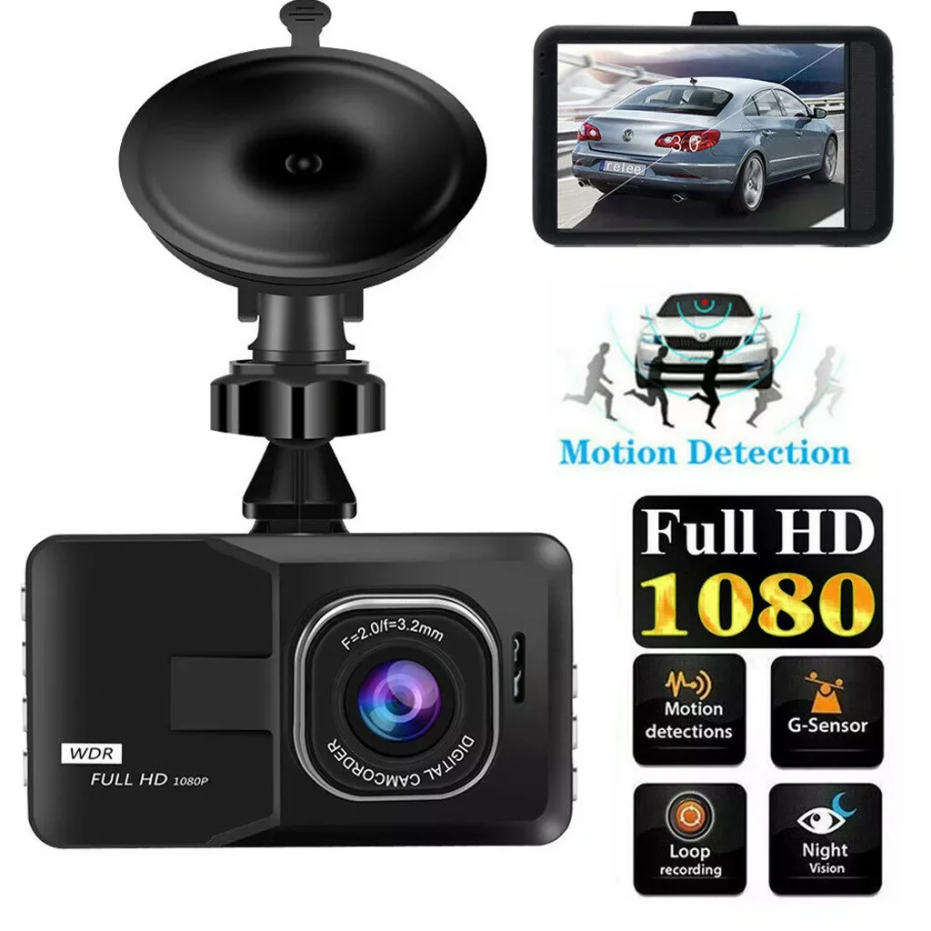 

Car DVR Camera HD 1080P 3.0 inch Video Recorder Dash Cam Night Vision G-Sensor cyclic recording auto white balance Dash Cam 20J1