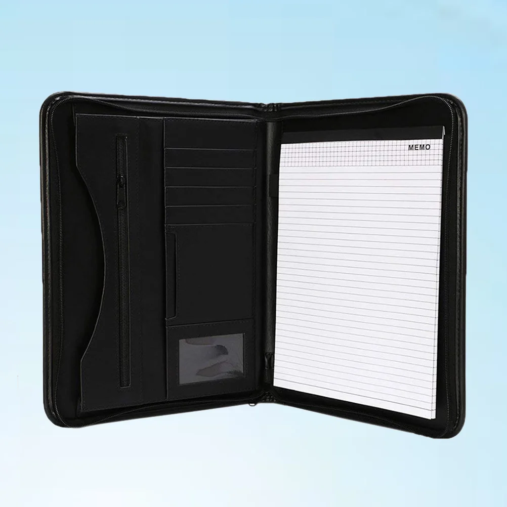 

A4 Folder Business Zipper Manager File Document Holder Office Supplies Storage Bag Conference Report Folders