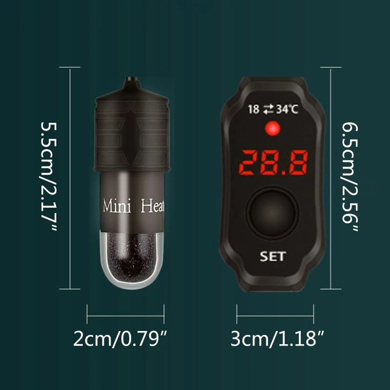 Мини-нагреватель для аквариума погружной нагреватель USB-зарядка дисплей