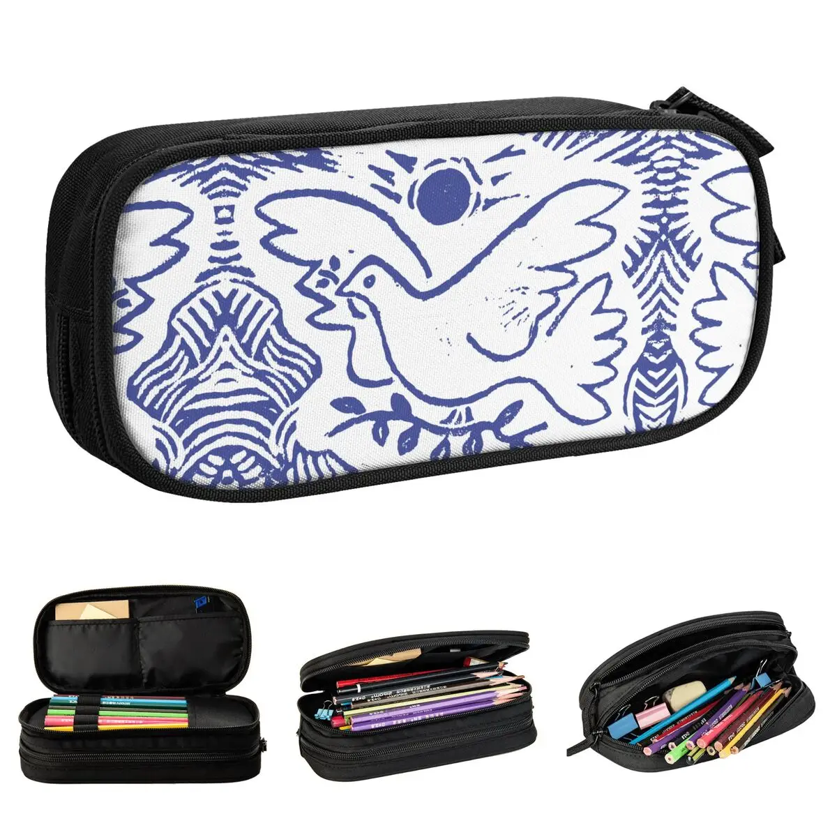 

Pablo Picasso Dove Of Peace Pencil Cases Art Artist Spanish Pencil Pouch Pen Box for Student Big Capacity Bag School Stationery