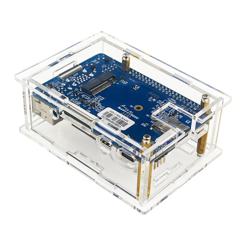 Оранжевый Pi CM4 акриловый зеркальный защитный корпус прозрачный с дополнительным