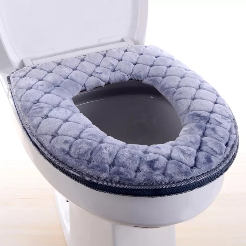 

2023NEW Thicken Soft Warm Toilet Seat Cover Winter Bathroom Closestool Cushion Bathware Bathroom Products Toilet Seat Cover