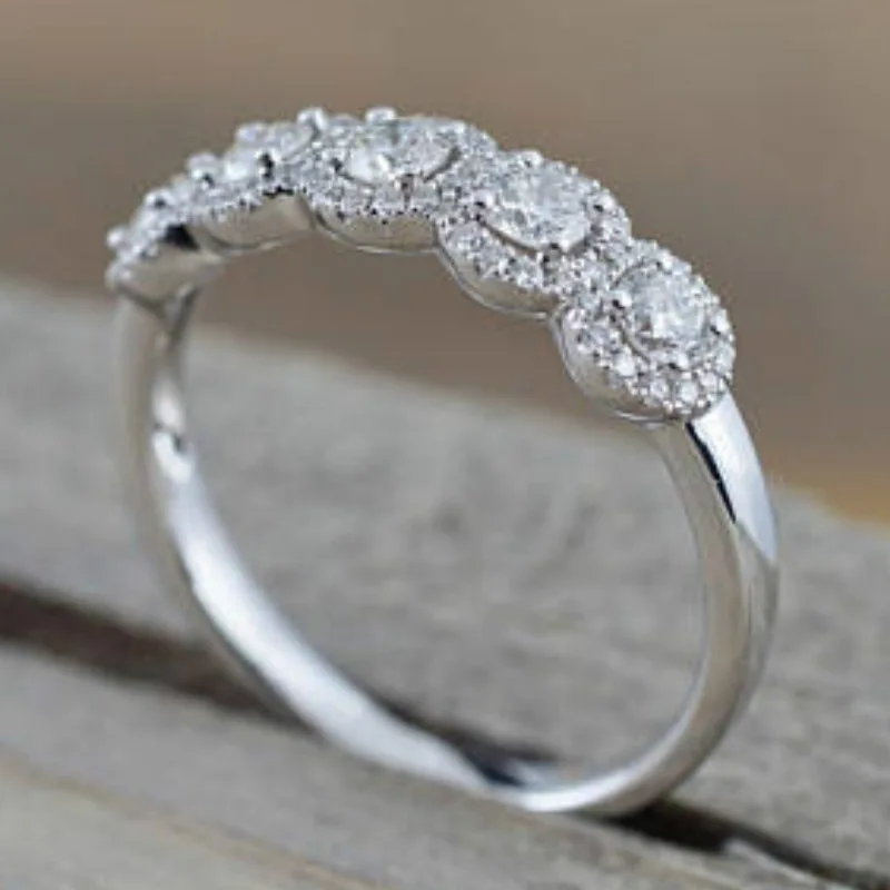

S925 Sterling Silver Color 1Carats Diamond Ring for Women Anillos Bizuteria Pure Diamante Gemstone Silver 925 Jewelry Rings Girl
