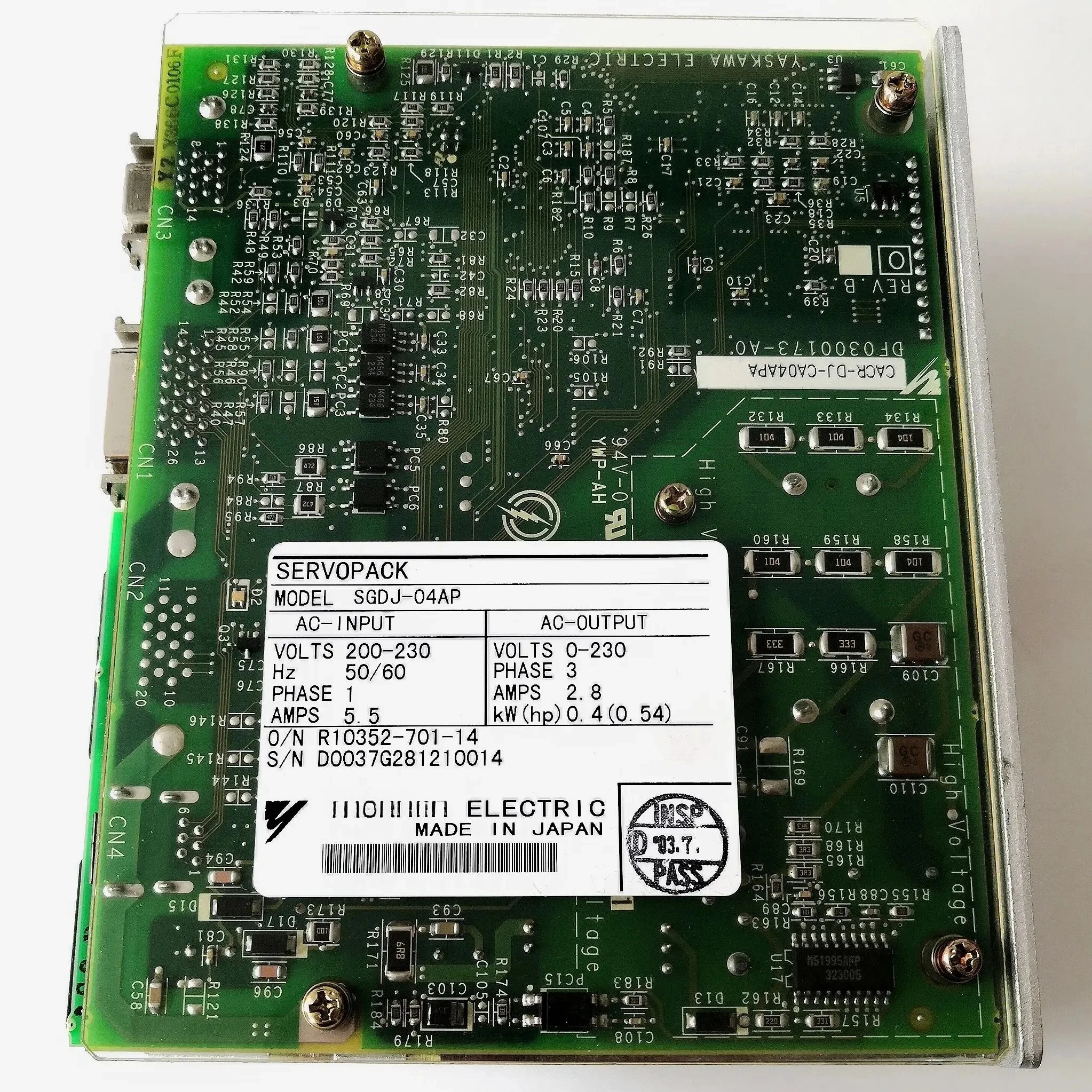 Фото SGDJ-04AP Совершенно новый сервопривод SGDJ 04AP, быстрая доставка №3