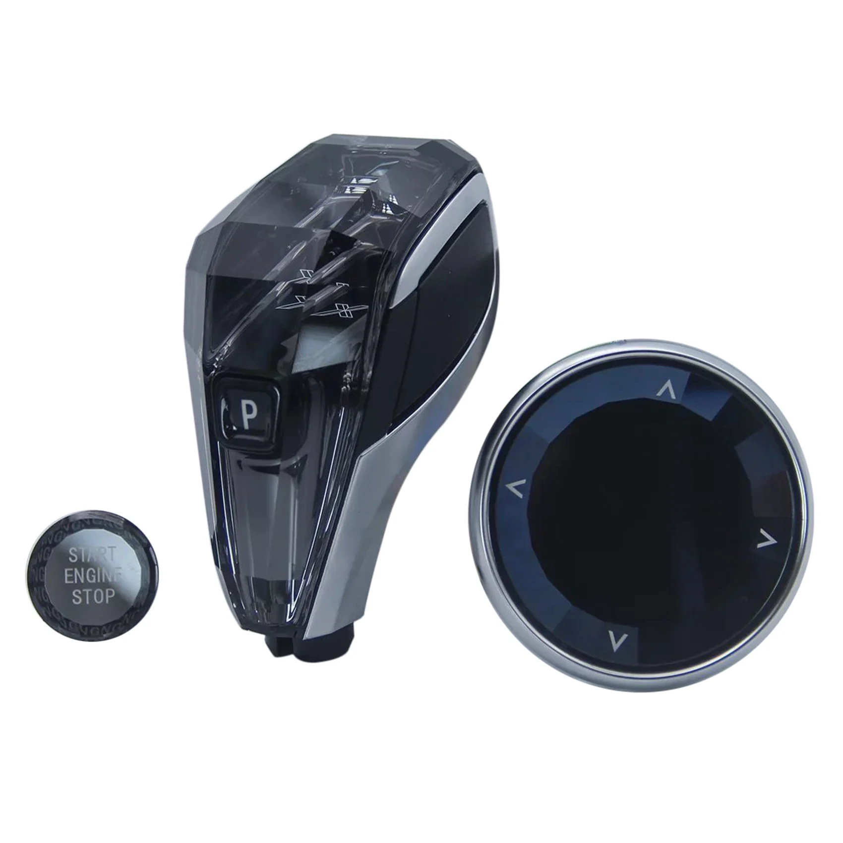 

3 Pcs Crystal Shift Head Volume Button Multimedia Key Gear Shift Knob for