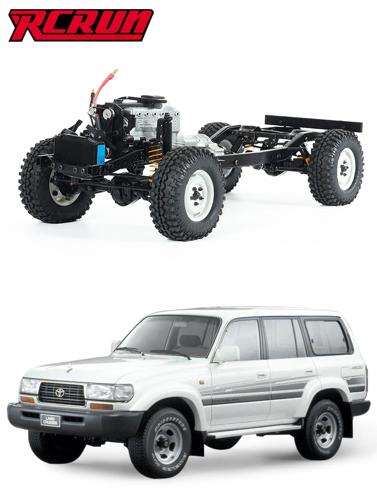 

RCRUN 1:10 Scale LC80 Metal Chassis Frame Builders Kit Adjustable Wheelbase for 1/10 RC Crawler Off-Road Truck Model