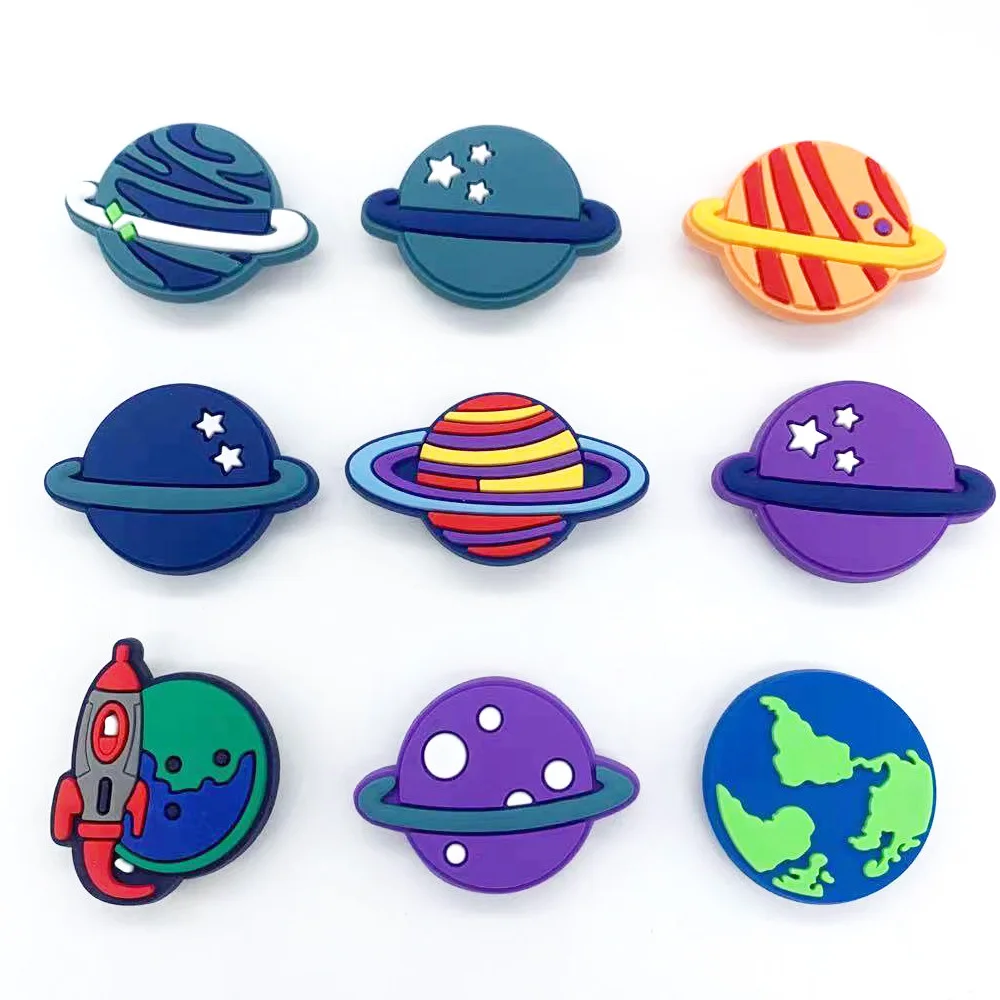 

Planet Series PVC Craft Shoe Buckle 1pcs Single Sale Wholesale Charms Accessories Decoration Buckles Wholesale Kids X-mas Gifts