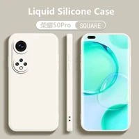 luxury liquid silicone phone case for honor 50 pro huawei p30 p20 p40 pro lite mate 20 30 40 pro soft protector cover coque