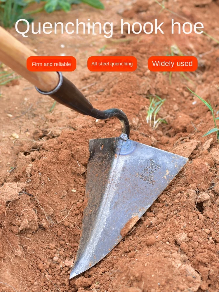 

Farm Tools Household Vegetable Planting Triangle Furrow Hoe Small Tip Hoe Agricultural Land Turning Loose Soil Triangle Hoe