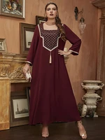 toleen women plus size large elegant maxi dresses 2022 long sleeve abaya oversized party evening muslim turkey festival clothing