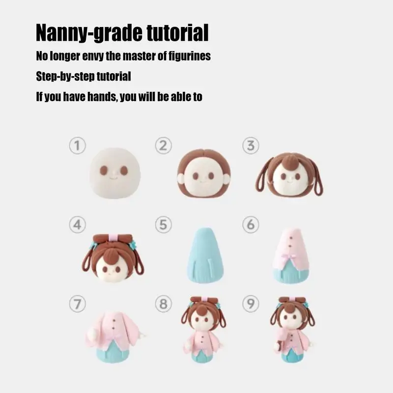 Набор игрушек из воздушно-сухой глины 12X традиционных китайских принцесс игрушка