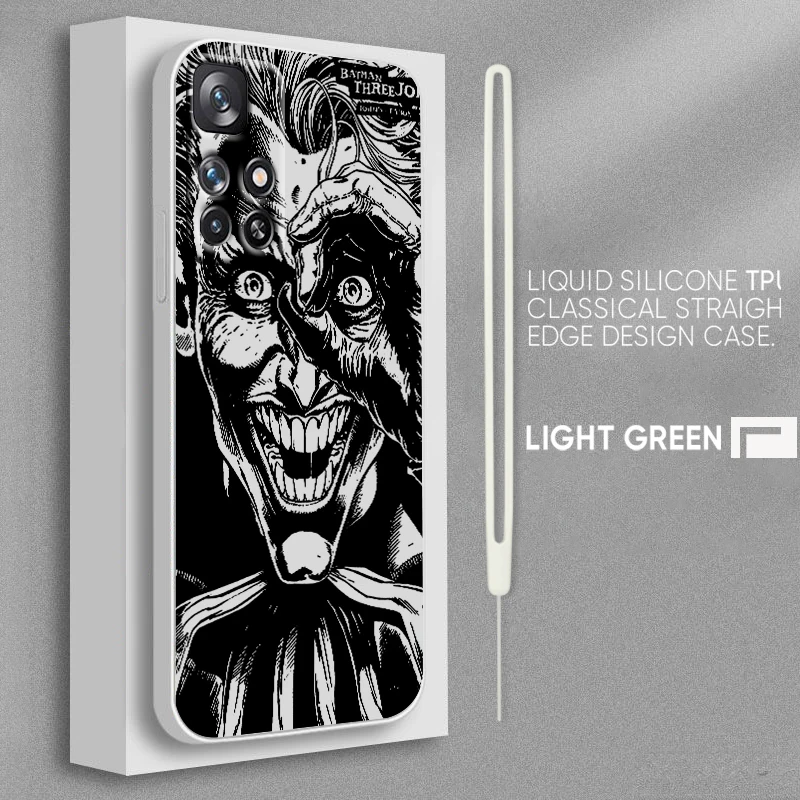 

Batman Classic Villain Joker Phone Case For Xiaomi Redmi Note 12 11T 11S 11E 10S 10T 10 Pro Plus Liquid Rope Funda Cover