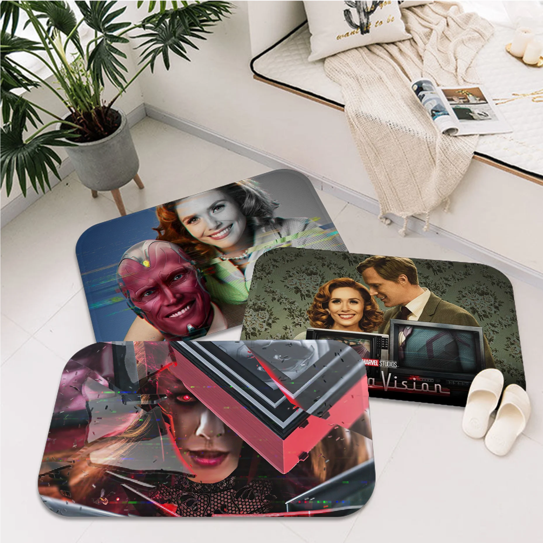 

Disney WandaVision Kitchen Mat Retro Multiple Choice Living Room Kitchen Rug Non-Slip Welcome Doormat