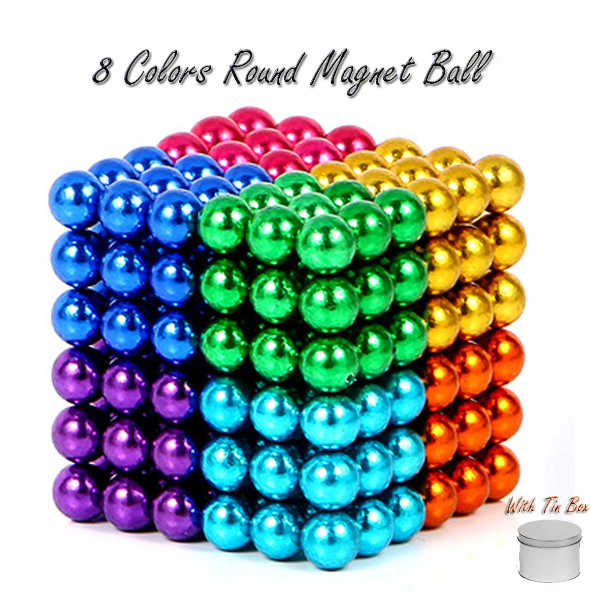 

Магнитные шарики 216 шт. разных цветов