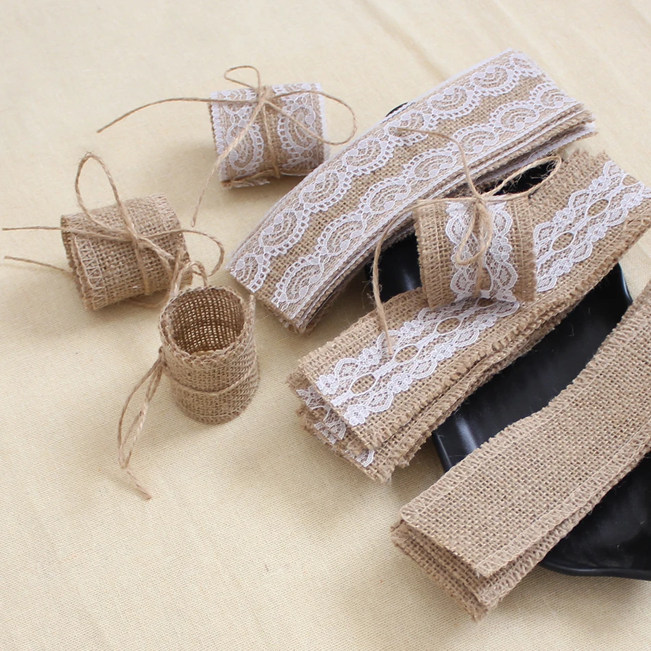 

Set of 50 Factory Direct Natural Burlap Tables Napkin Ring with Jute Rope Imitation Jute Napkin Holders Wedding Dinner Farmhouse