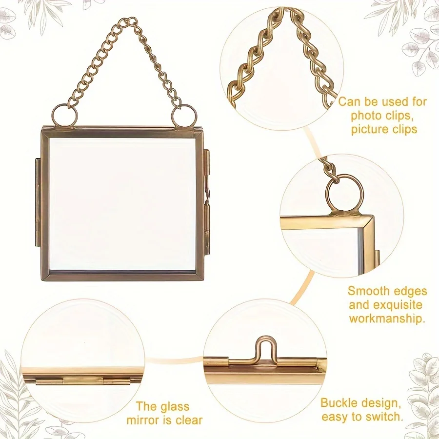 

Двойные золотые стеклянные фоторамки 6х6 см